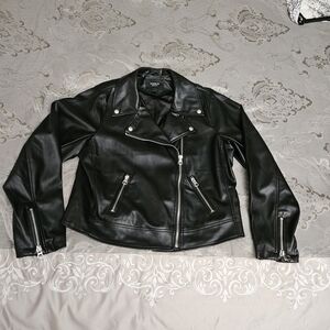 Torrid Black Faux Leather Moto Jacket